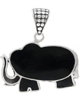 Sterling Silver Elephant Pendant with Abalone Shell