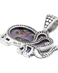 Sterling Silver Elephant Pendant with Abalone Shell