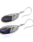 Balinese Artisan 925 Sterling Silver Dangling Earring with Abalone