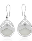 Balinese Artisan 925 Sterling Silver Dangling Earring with Mother-of-Pearl