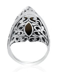 Balinese Artisan 925 Sterling Silver Ring with Abalone Shell