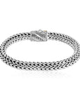 Balinese Artisan 925 Sterling Silver Bracelet with 18K Gold Stripe Lock