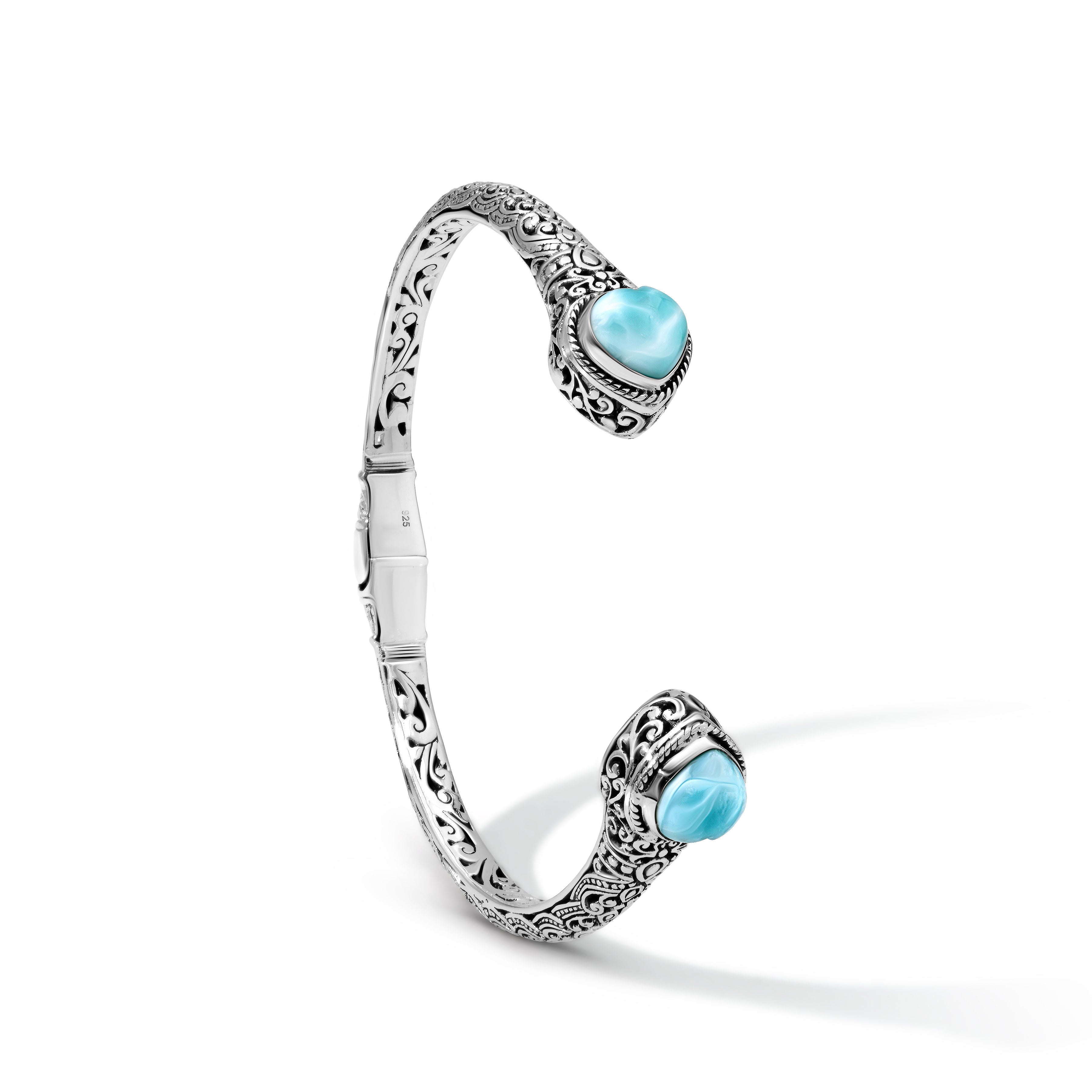 Mystery of the Sea Sterling Bali Larimar Bangle
