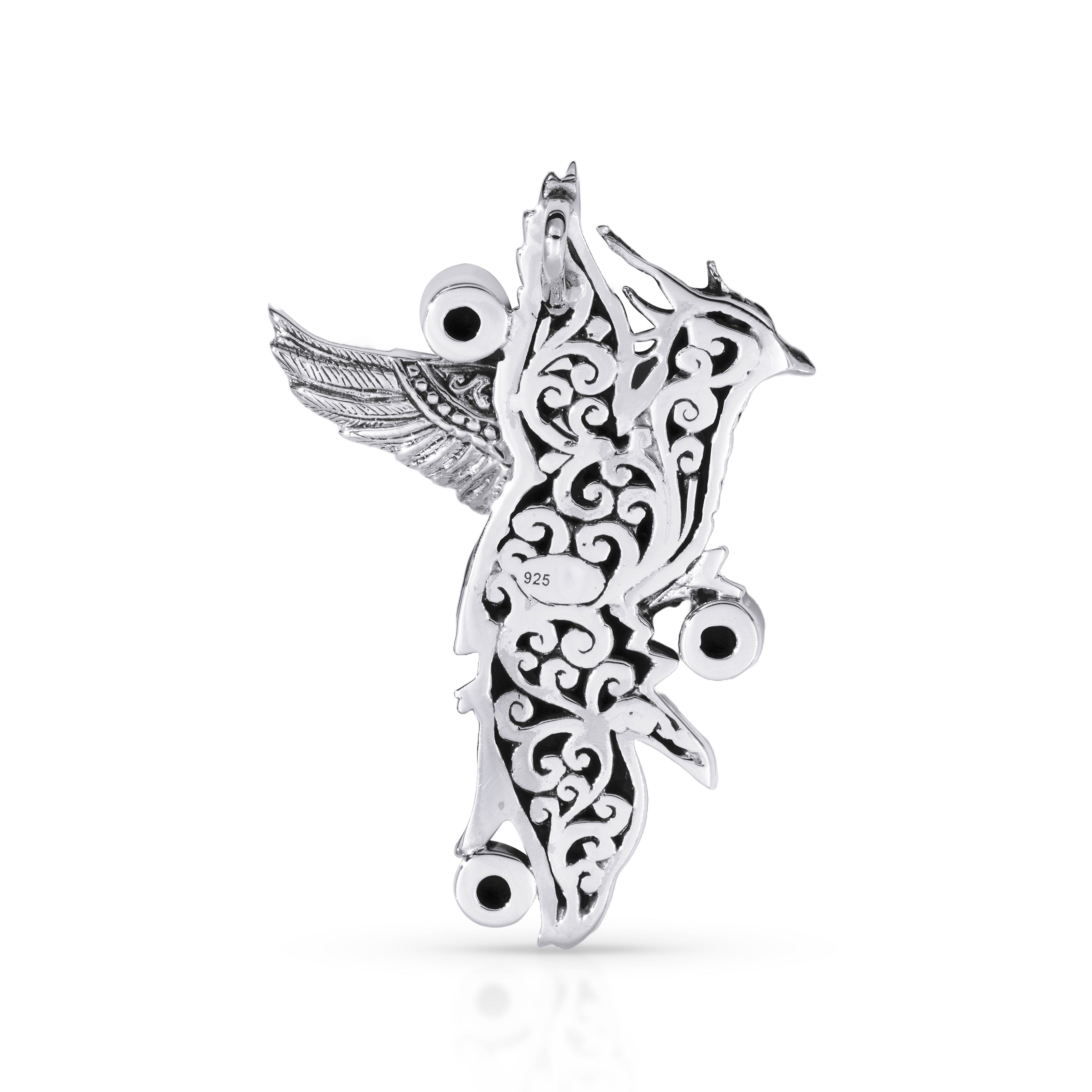 Wings of Rebirth: Majestic Phoenix in Sterling Silver