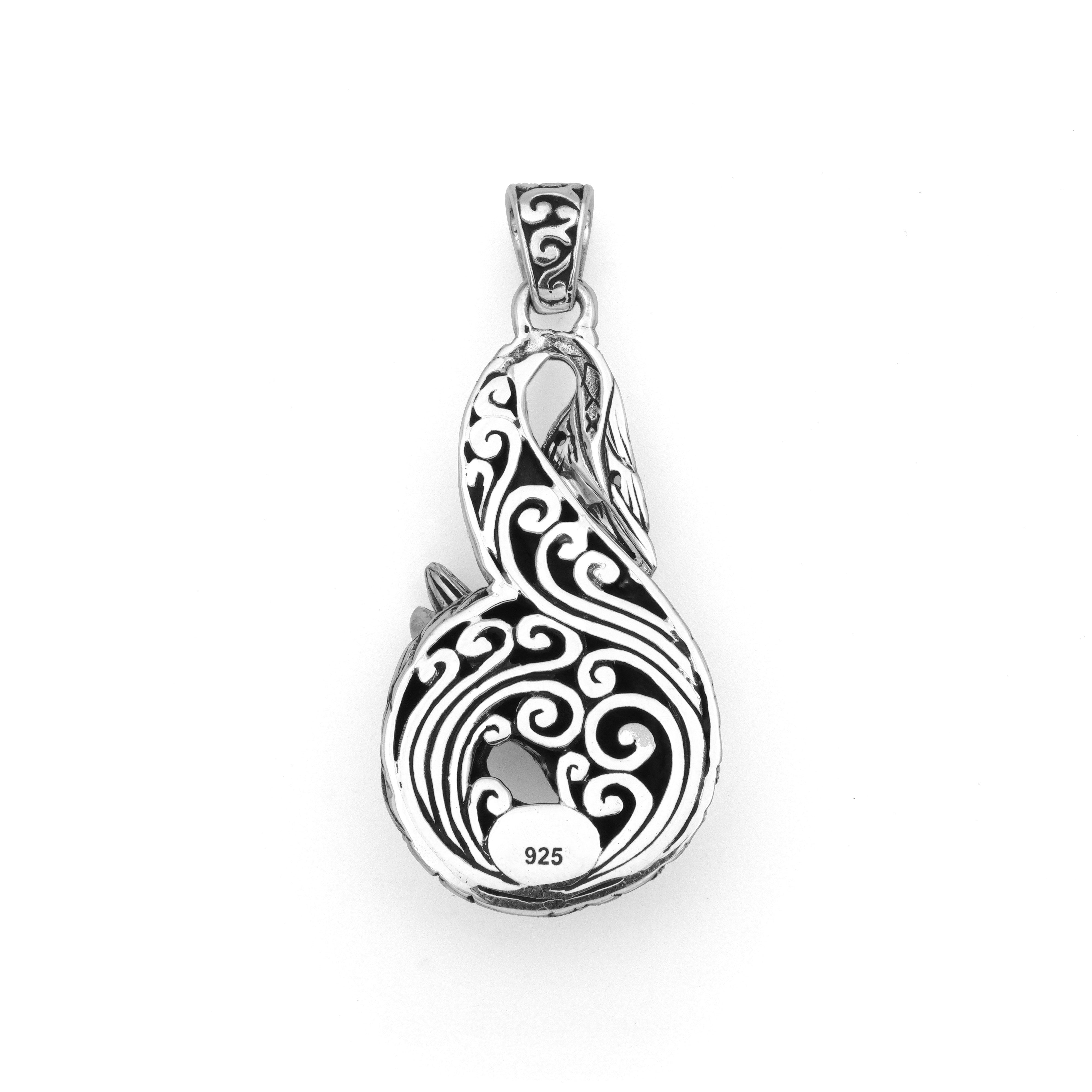 Spirit of the Dragon: Artisan Silver Pendant from Bali