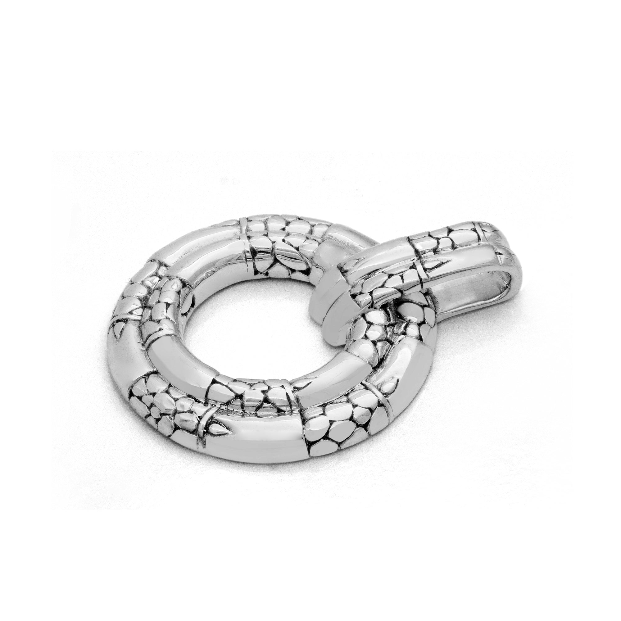 Circle of Serenity: Artisan Sterling Silver Pendant from Bali