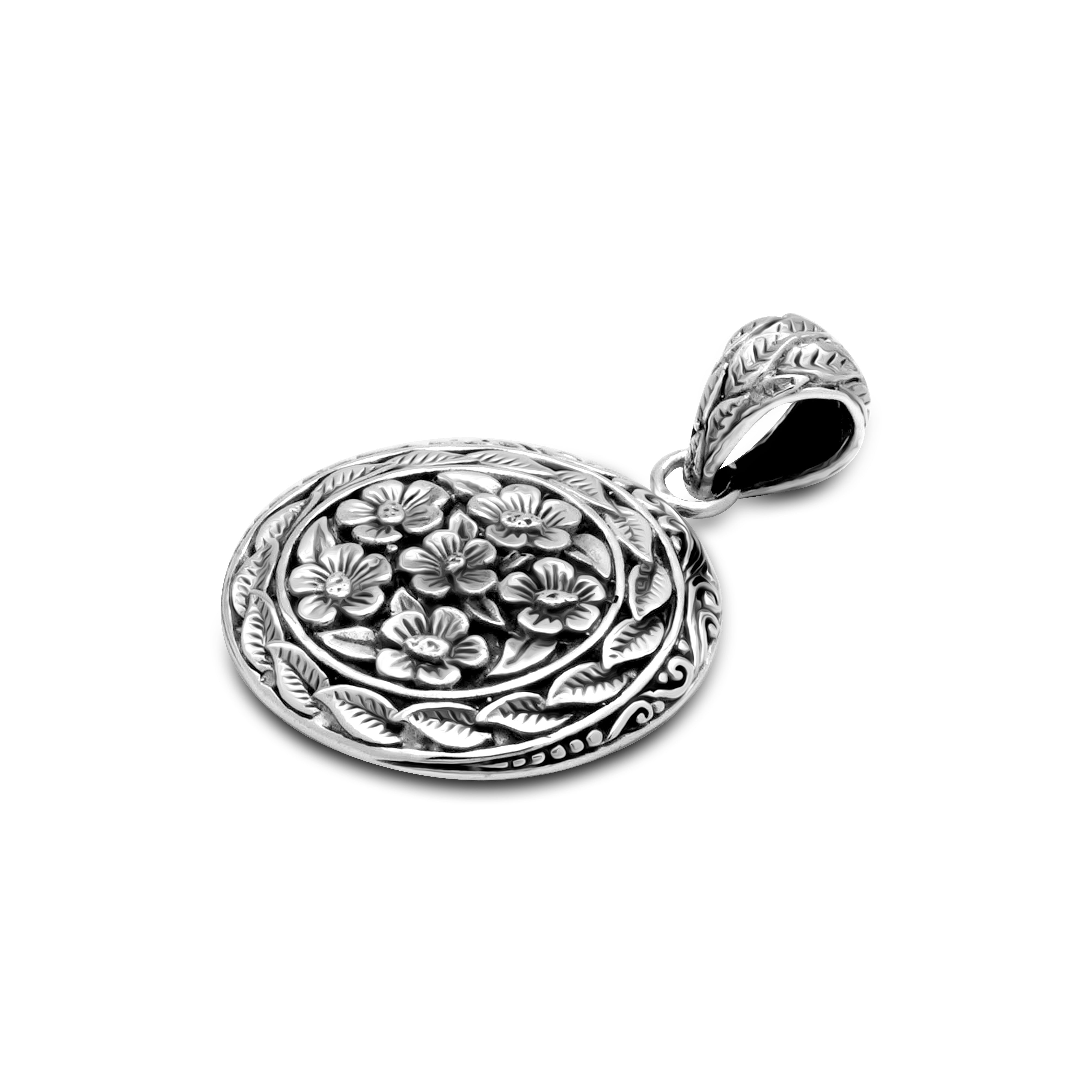 Bloom of Bali – Handcrafted Sterling Silver Pendant