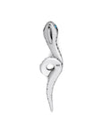 Sleeping Beauty Turquoise Sterling Silver Bali Snake Pendant