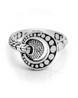 Sterling Silver Crescent Bali Ring
