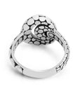 Sterling Silver Crescent Bali Ring