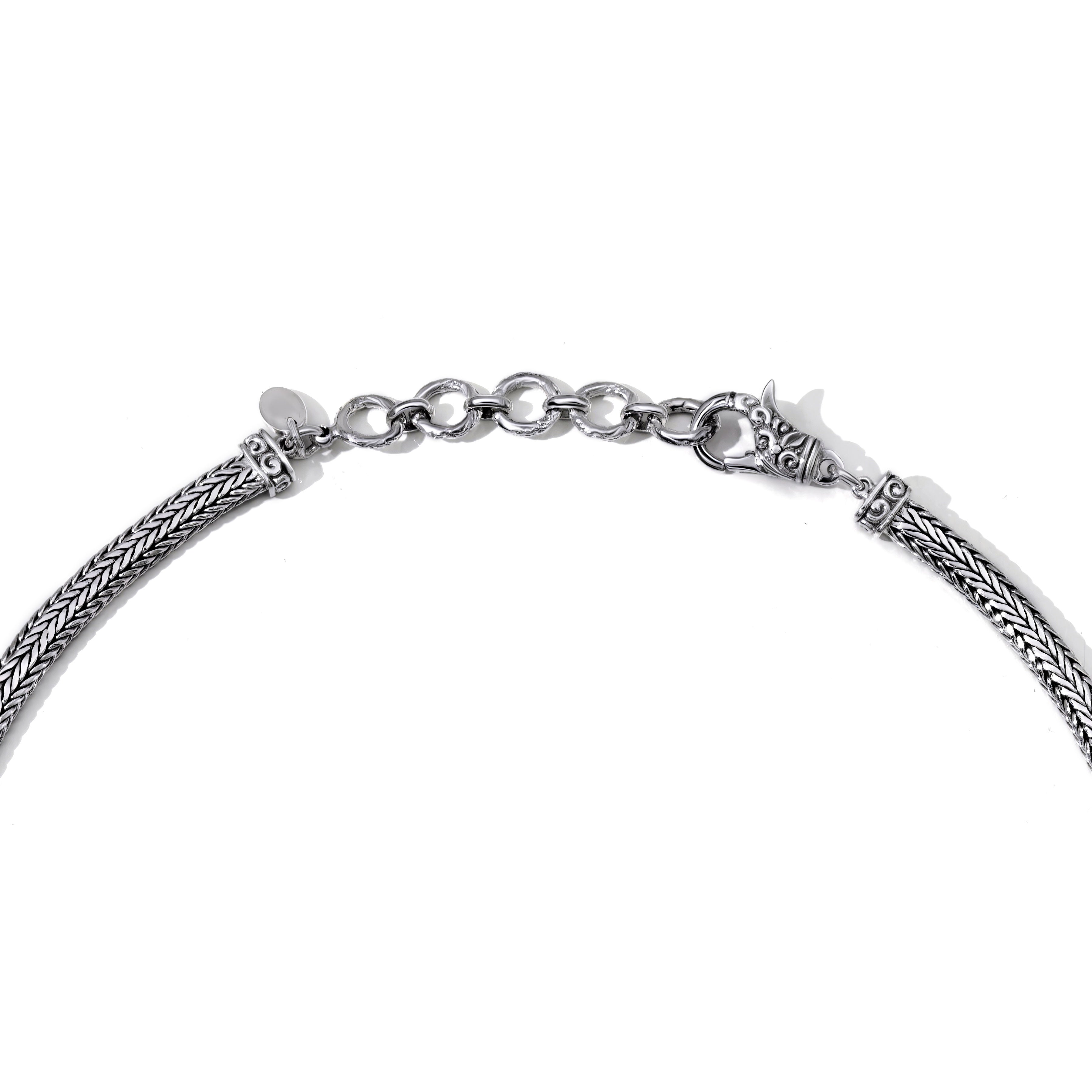 Blossom Layers: Handcrafted Sterling Silver Bali Statement Necklace
