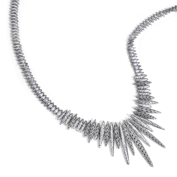 Supernova Sterling Silver Bali Statement Necklace