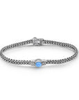 Balinese Artisan Blue Opal Sterling Silver Bracelet