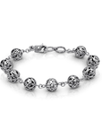 Ornate Sterling Silver Bali Sphere Bracelet