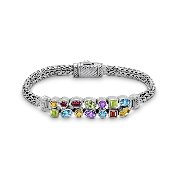 Serenade of Colors Bracelet Balinese Artisanal Sterling Silver Bracelet