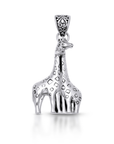 Handcrafted Balinese Sterling Silver Giraffe Pendant