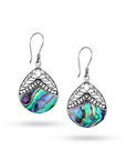 Balinese Artisan 925 Sterling Silver Dangling Earring with Abalone