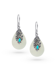 Bali Artisanal 925 Sterling Silver Mother of Pearl Shell Earrings