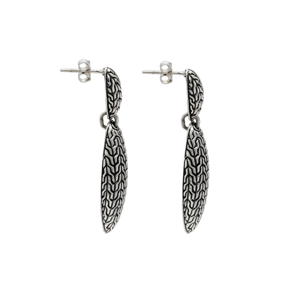 Elegant Bali Sterling Silver Drop Down Earrings