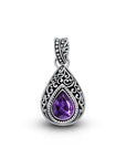 Ethereal Essence: Balinese Artisan 925 Sterling Silver Amethyst Pendant