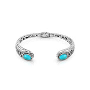 Tropical Tranquility: Balinese Artisan 925 Sterling Silver Bangle