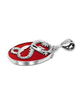 Balinese Artisan 925 Dragon Sterling Silver Pendant with Red Coral