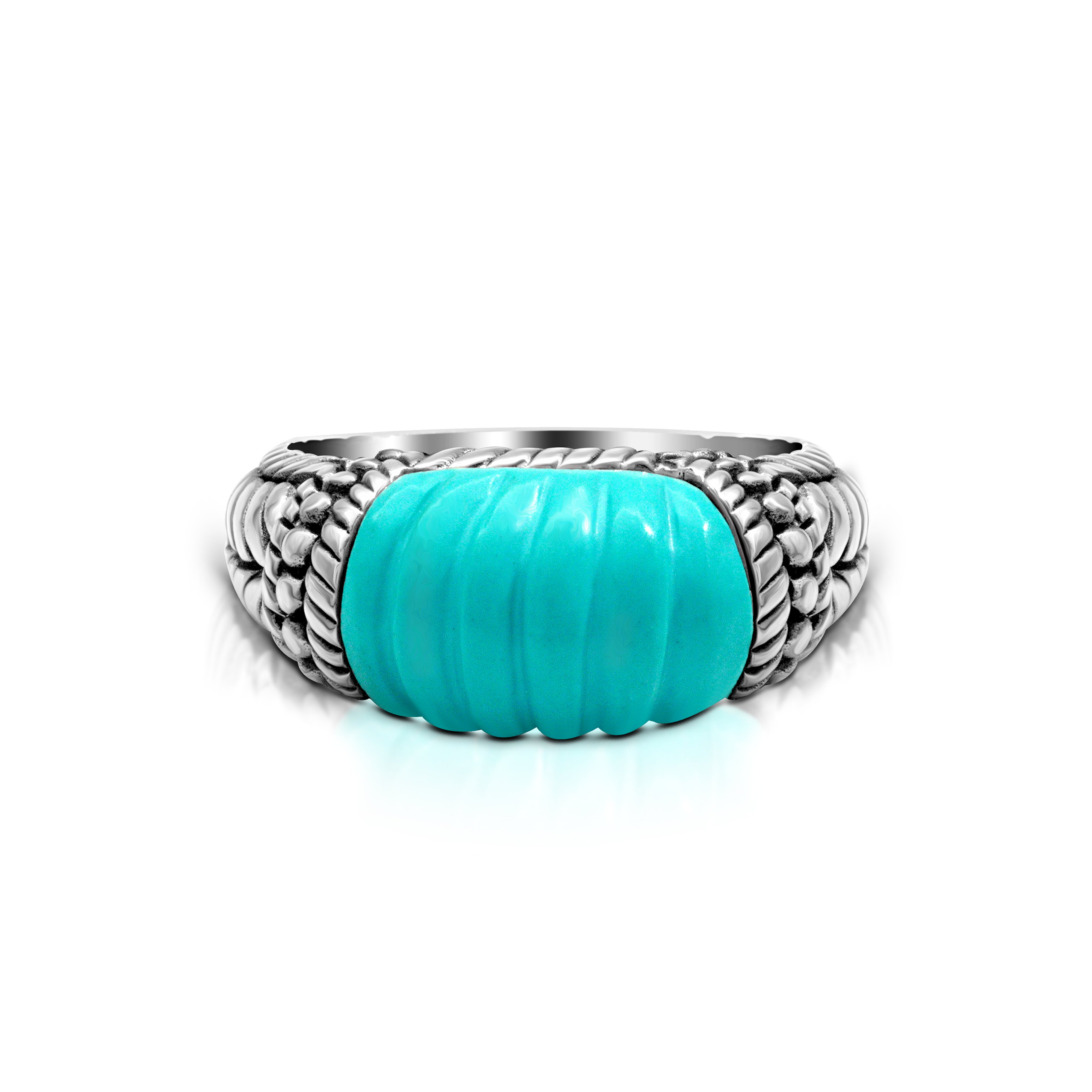 Sterling Silver Ring with Turquoise Gemstone