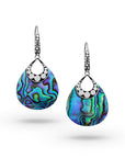 Balinese Artisan 925 Sterling Silver Dangling Earring with Abalone