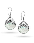 Balinese Artisan 925 Sterling Silver Dangling Earring with Mother-of-Pearl