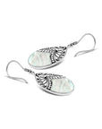 Balinese Artisan 925 Sterling Silver Dangling Earring with Mother-of-Pearl