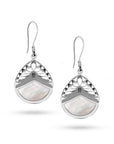 Balinese Artisan 925 Sterling Silver Dangling Earring with Mother-of-Pearl