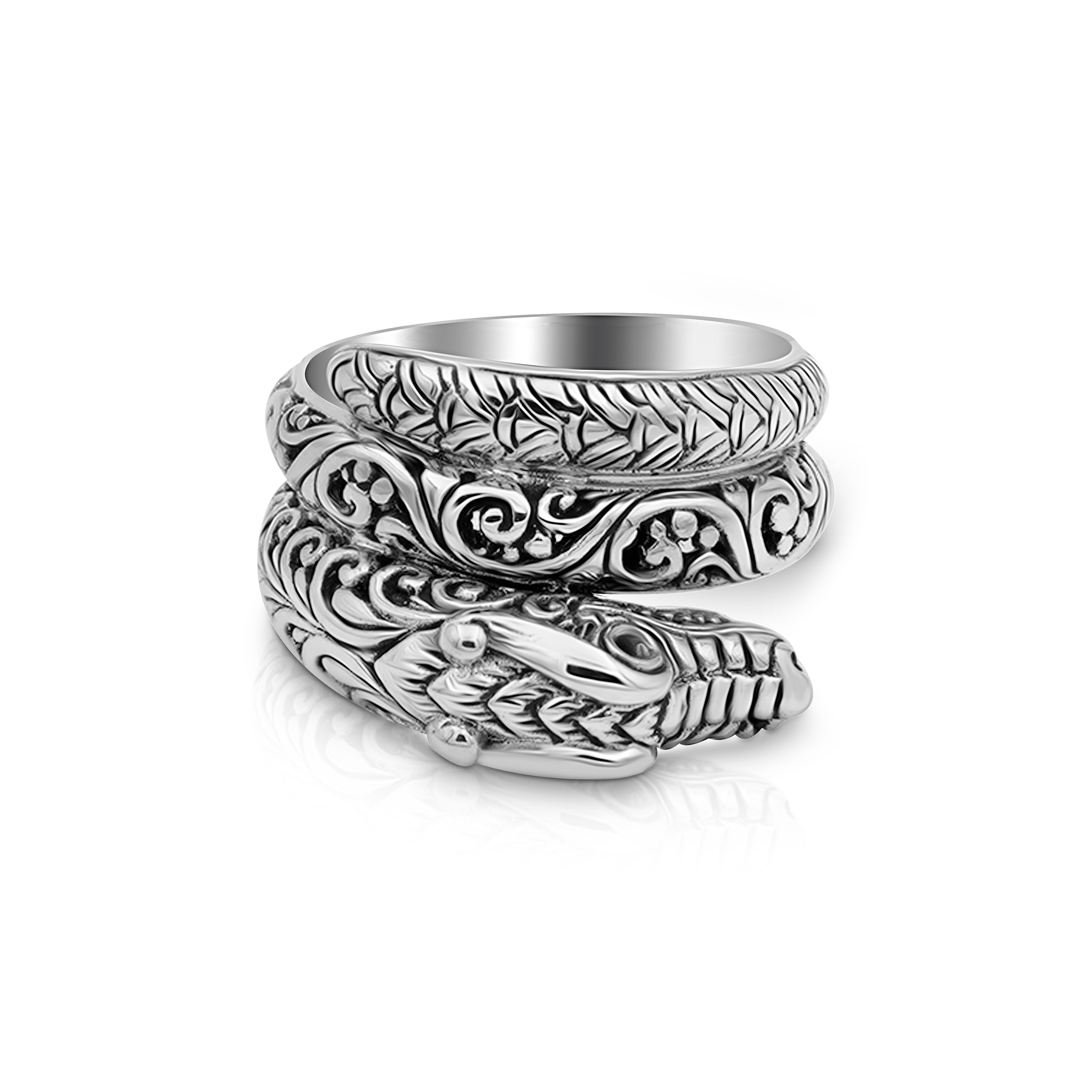 Sterling Silver Dragon Ring