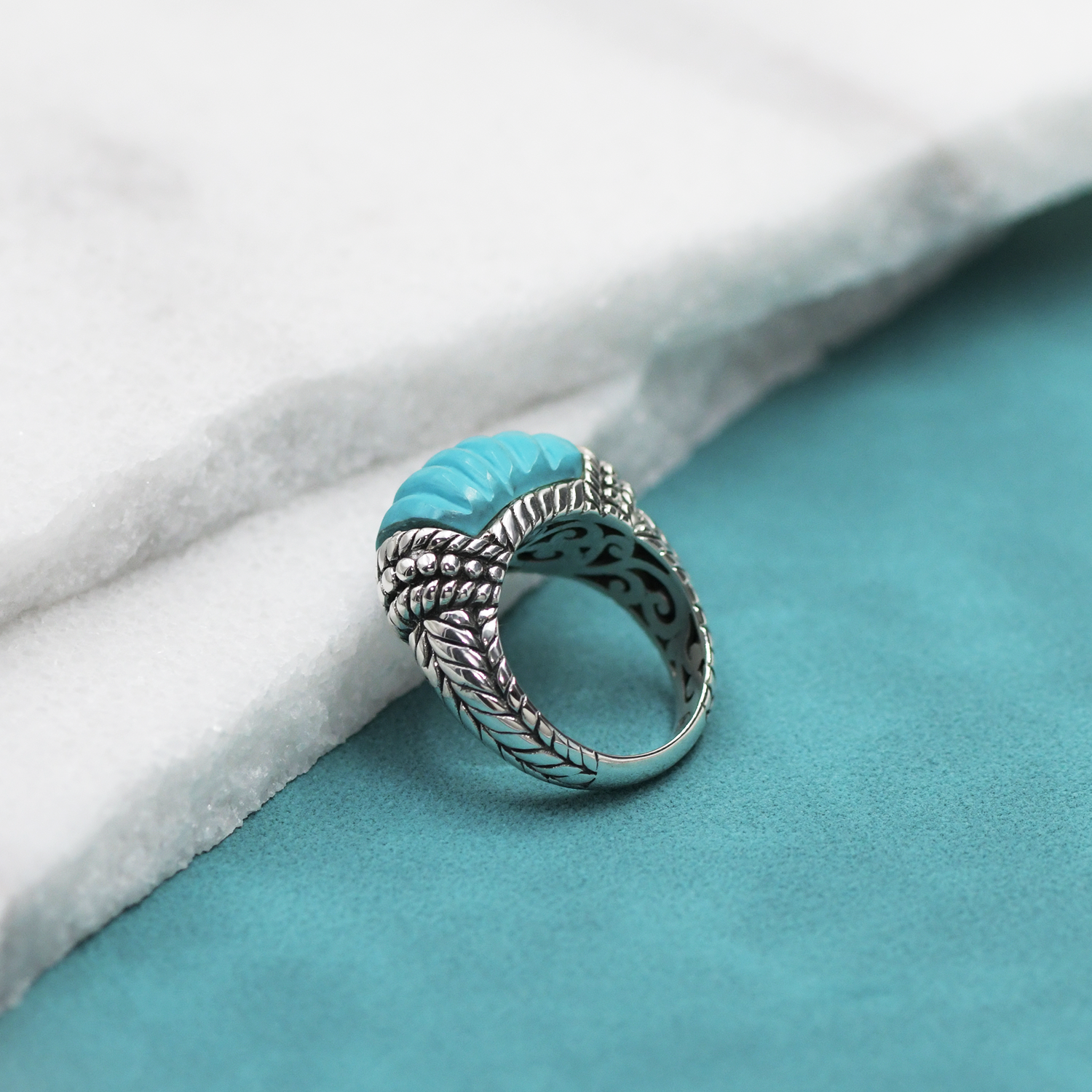 Sterling Silver Ring with Turquoise Gemstone