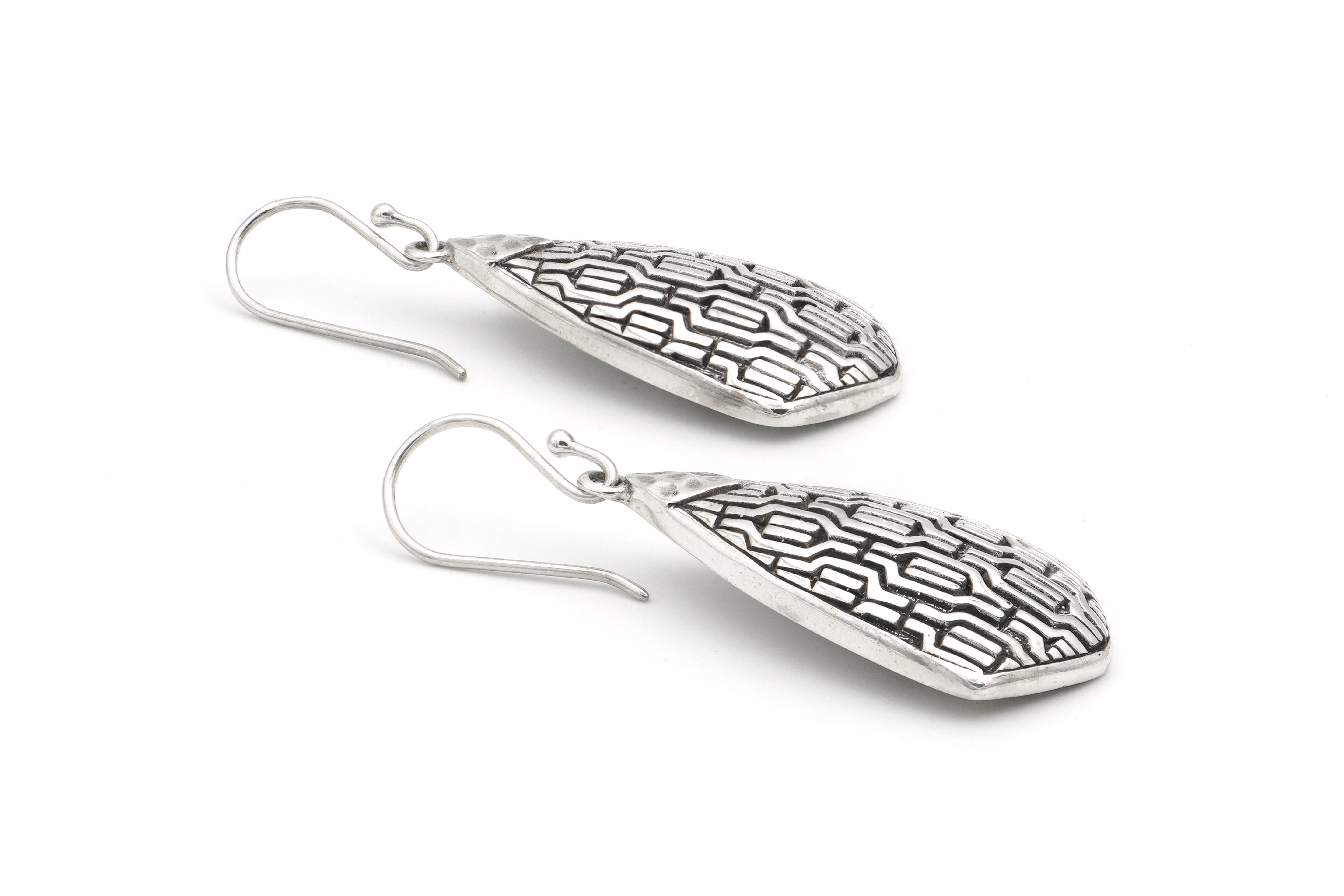 Elegant Bali Sterling Silver Drop Earrings