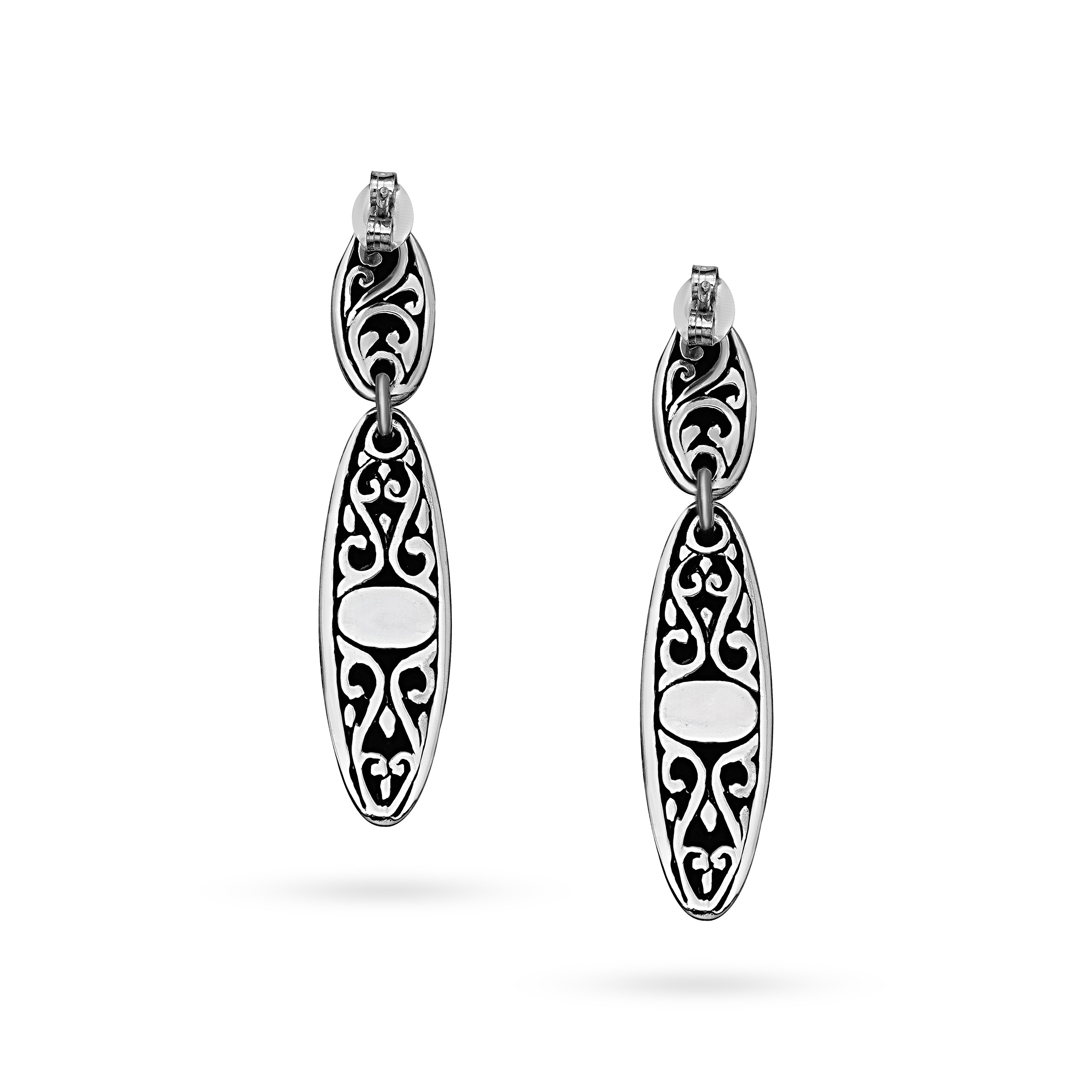 Balinese Artisan 925 Sterling Silver Dangling Tulang Naga Earring