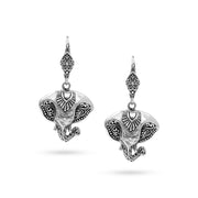 Balinese Artisan 925 Sterling Silver Majestic Elephant Earring