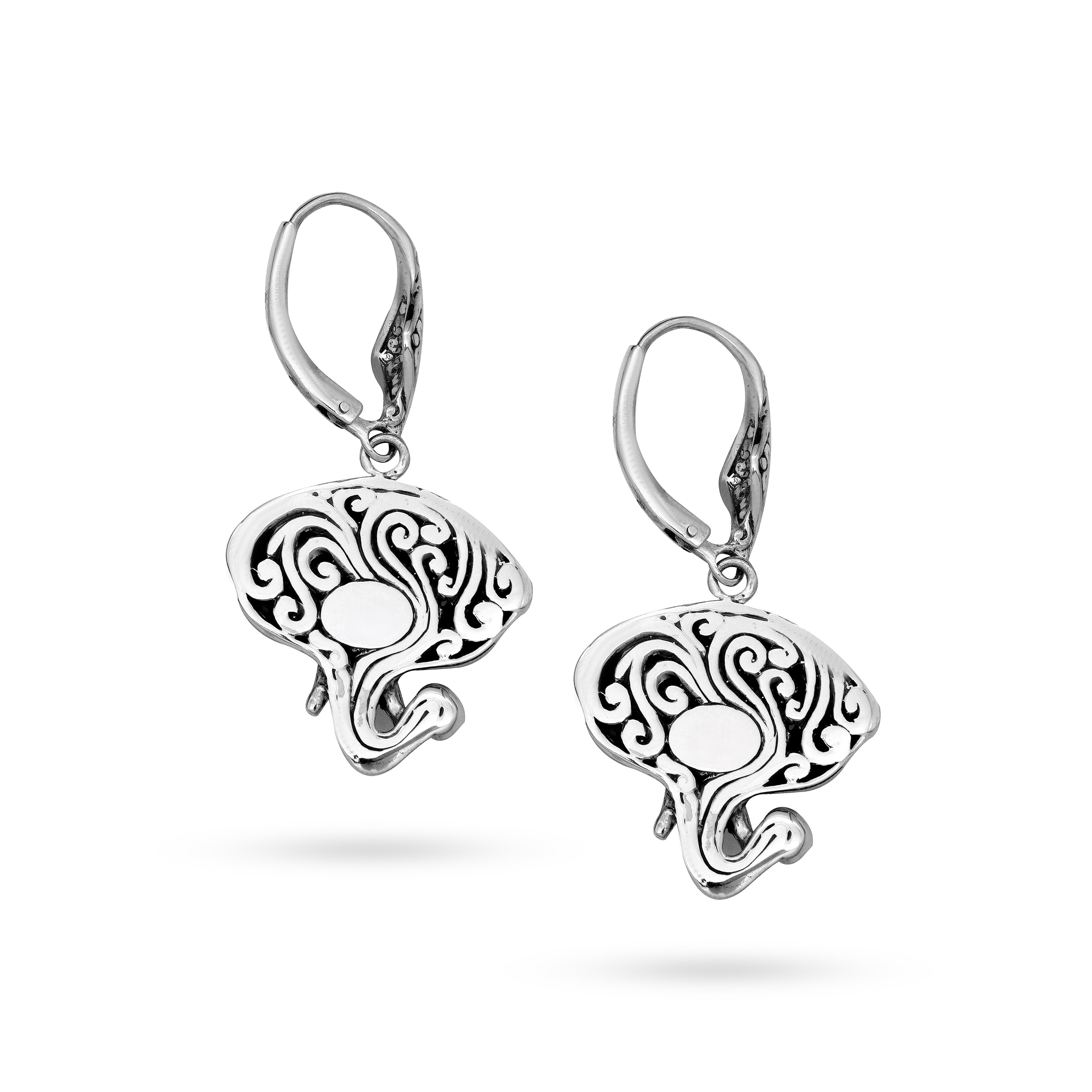 Balinese Artisan 925 Sterling Silver Majestic Elephant Earring