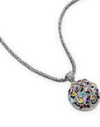 Radiance of Bali: Multi-Stone Sterling Silver Pendant