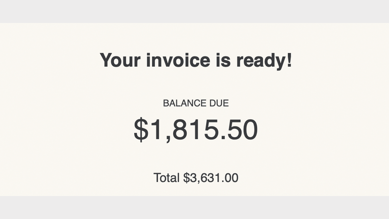 Pay 50% Deposit & Production Begins