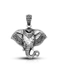 Balinese Artisan 925 Sterling Silver Majestic Elephant Pendant