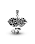 Balinese Artisan 925 Sterling Silver Majestic Elephant Pendant