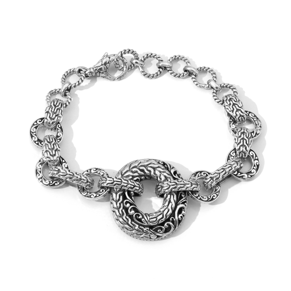 Sterling Silver Tulang Halo Bracelet