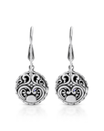 Twisted Cable Opal Disc Earrings