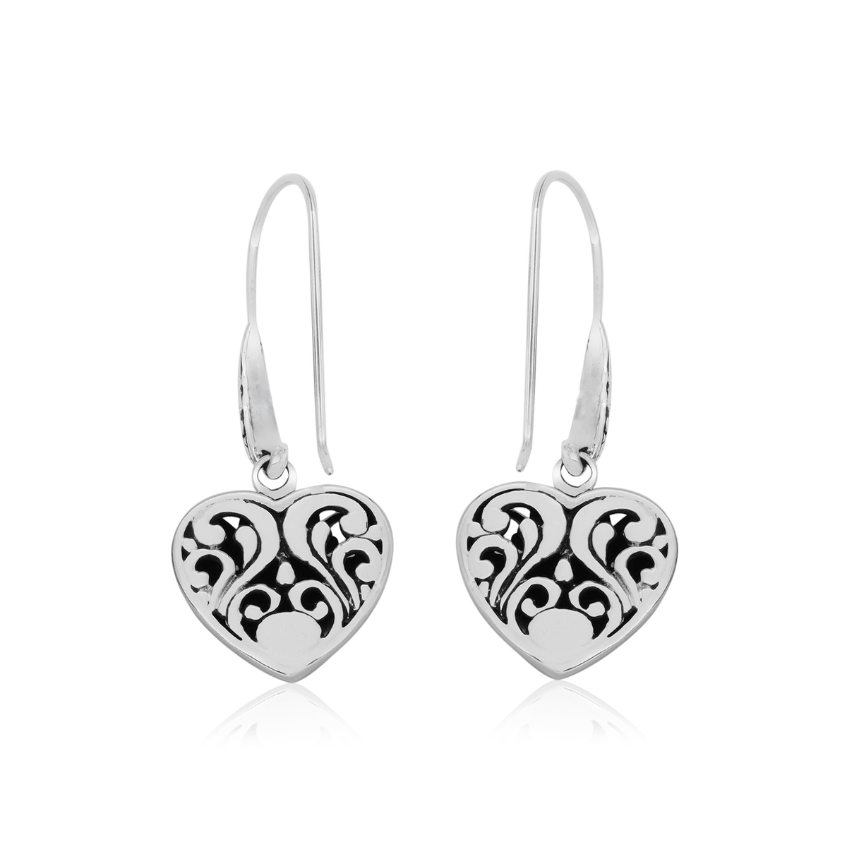 Sterling Silver Pink Opal Hook Earrings
