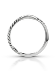 Sterling Silver X Cable Ring