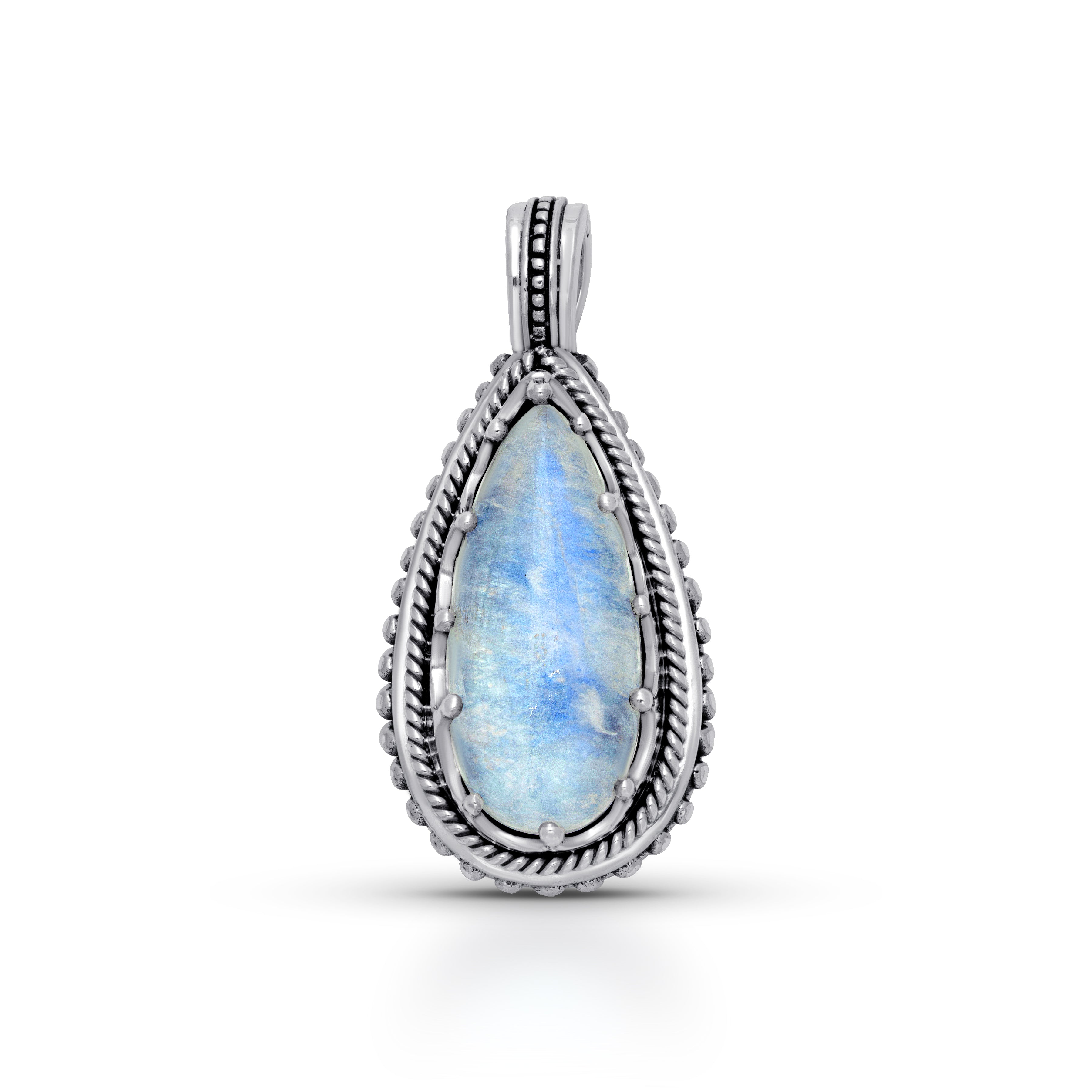 Enchanted Balinese Sterling Silver Moonstone Pendant