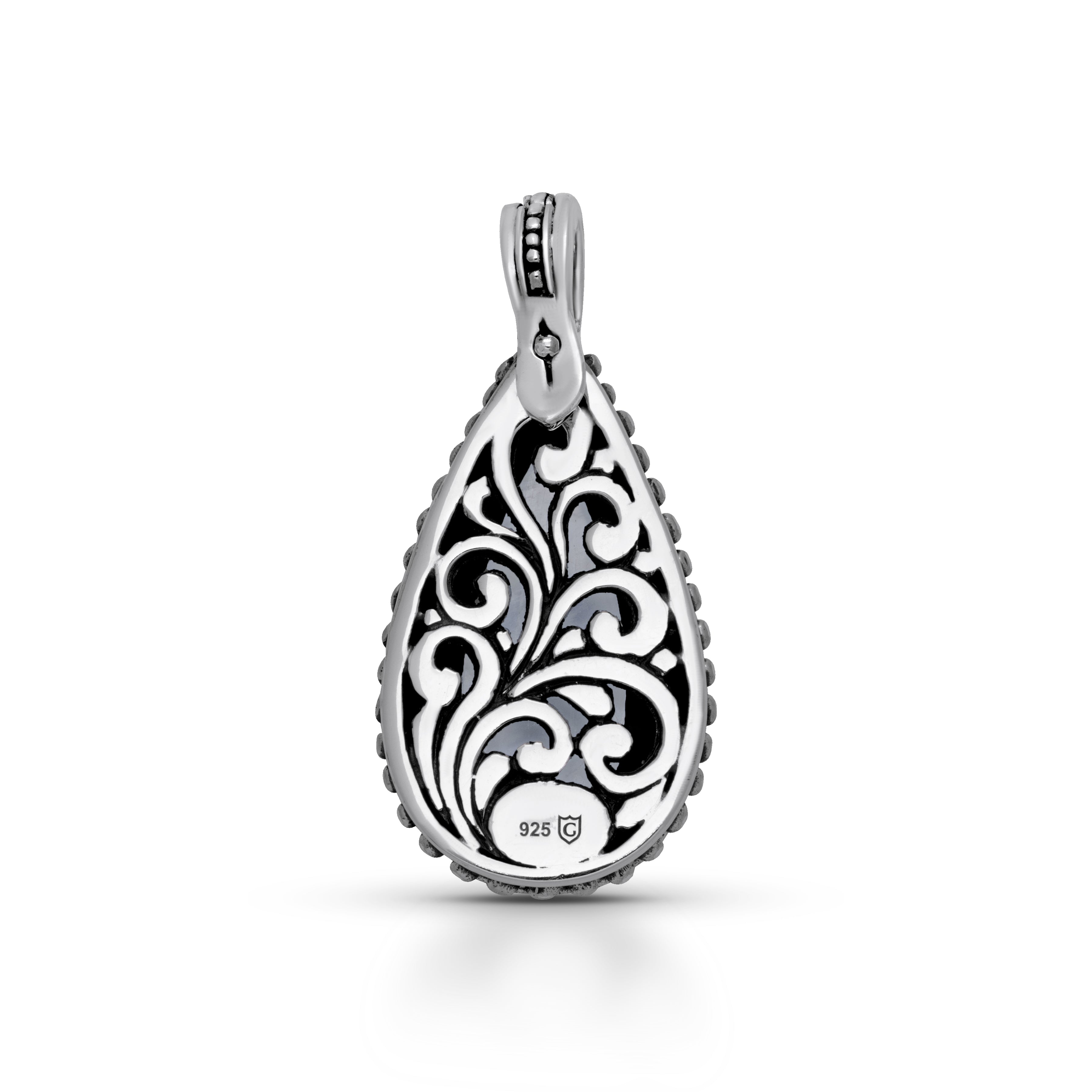 Enchanted Balinese Sterling Silver Moonstone Pendant