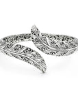 Balinese Artisan 925 Sterling Silver Leaf of Faith Bangle