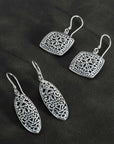 Sterling Silver Cushion Earring