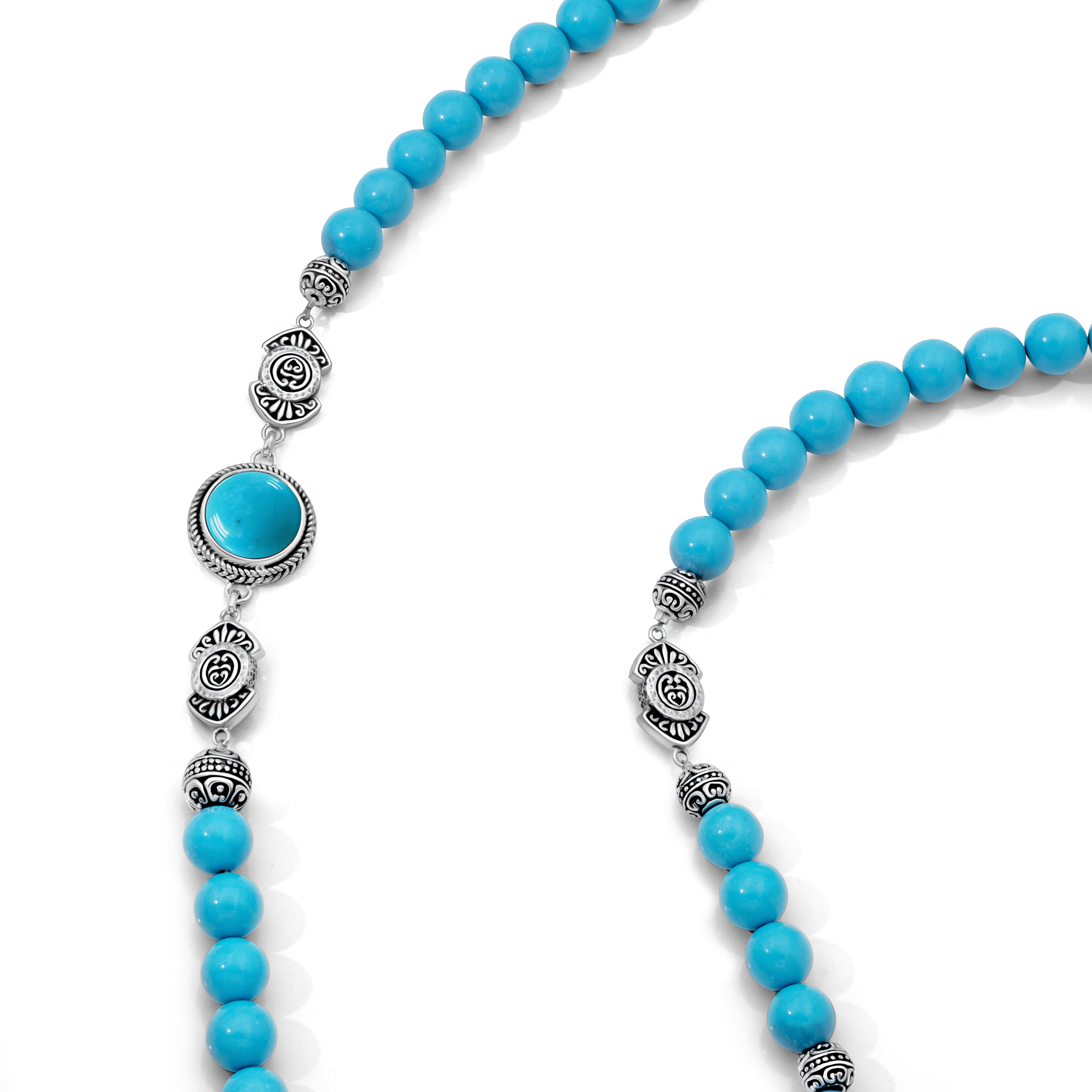 Balinese Artisan Spirit Sterling Silver &amp; Turquoise Bead Necklace